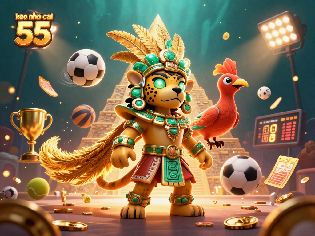 Experience the thrill of betting with keo nha cai 55 in this vibrant casino illustration.