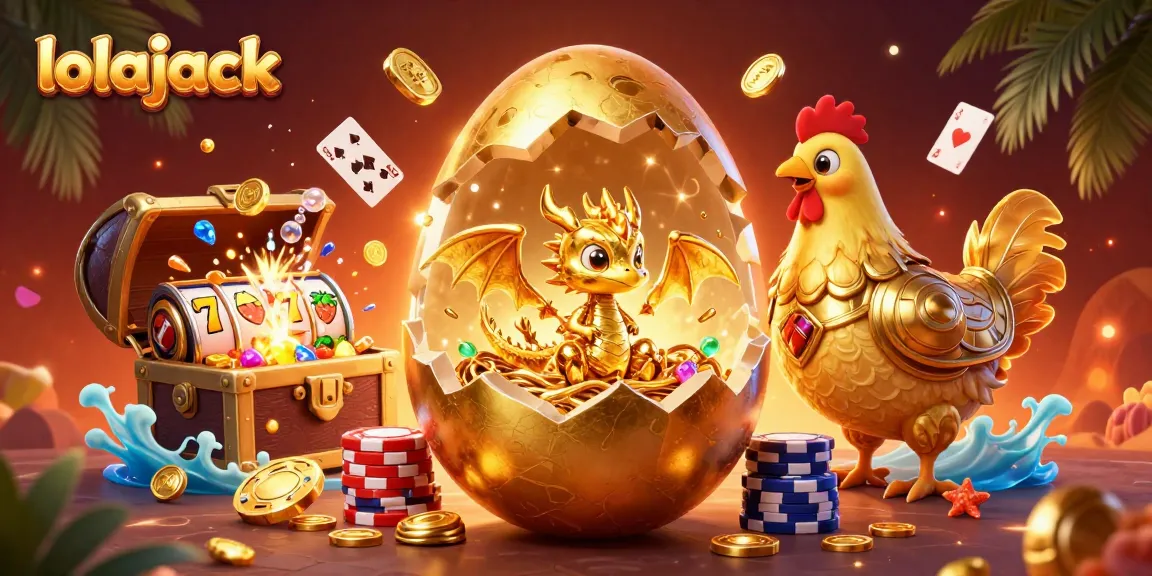 Play slots and win with lolajack in a vibrant, action-packed casino scene