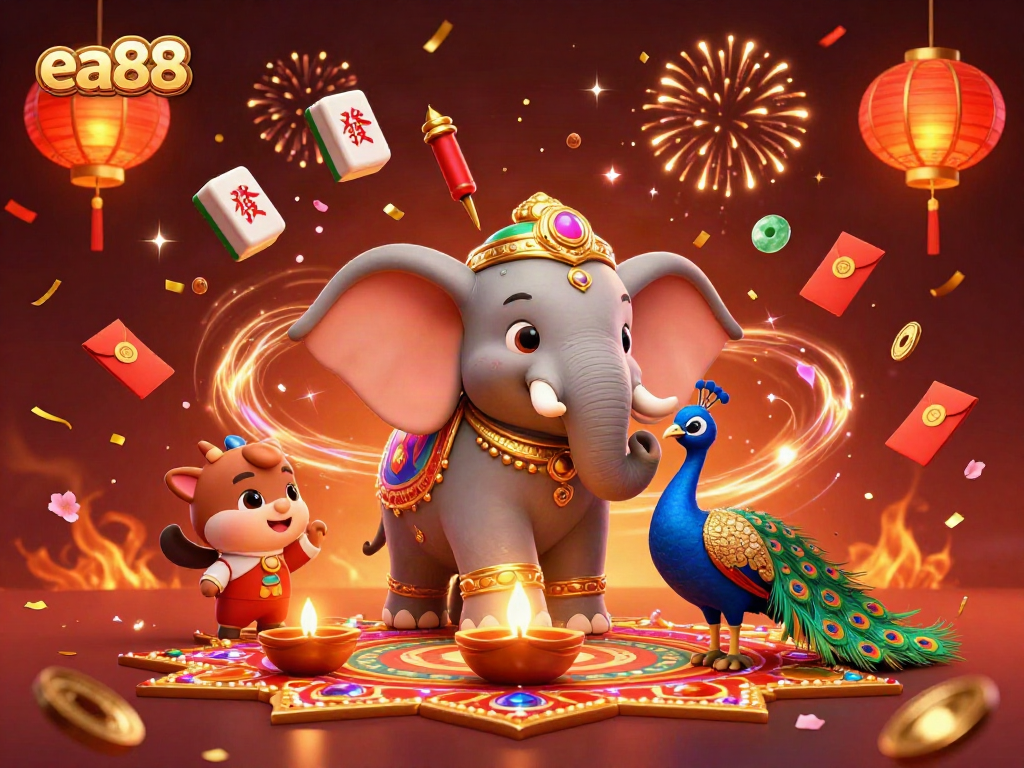 Experience vibrant gaming action with ea88 featuring festive elements and energetic casino themes.