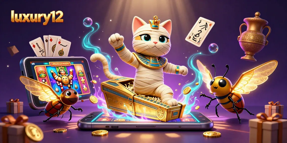 Selami sensasi judi dengan luxury12, mumi kucing keluar dari sarcophagus di kasino piramida.