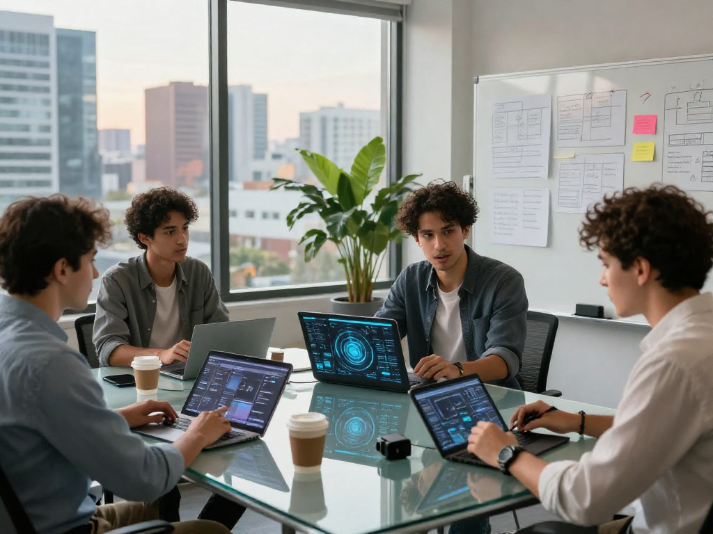 Collaborative workspace showcasing spicy ai innovations in a tech startup.
